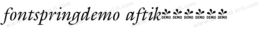 fontspringdemo aftik字体转换